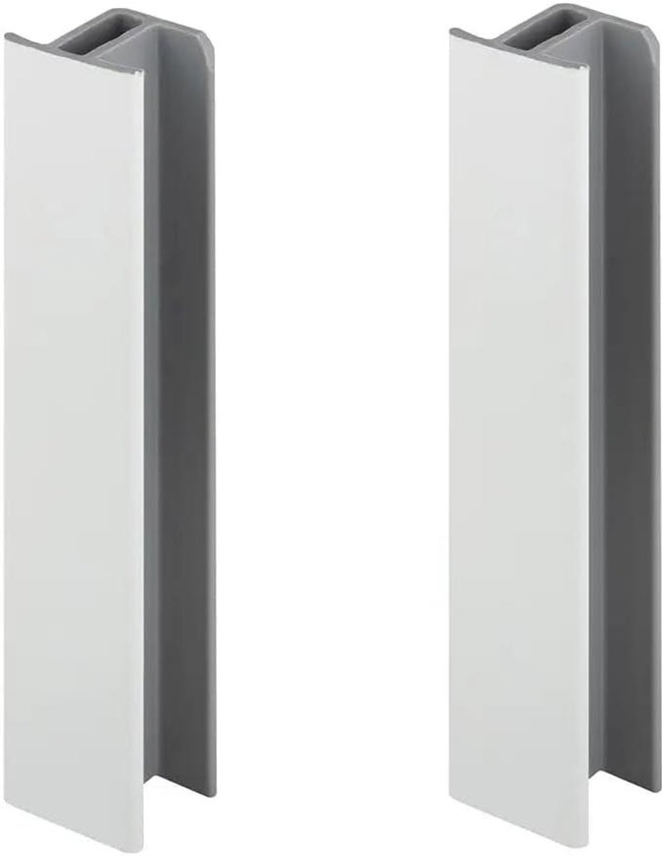 Plint Verbindingstukken - Keuken Hoekstukken - Meubel Montage - Eenvoudige Montage - 2 Stuks 150mm - Glanzend Wit