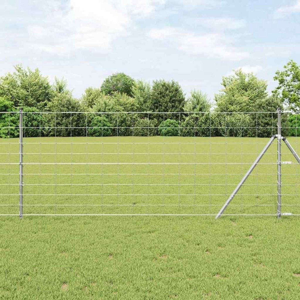 Hekpalen Set - Buitenpalen Tuin - Tuin Afbakenen - Robuust Verzinkt Staal - 4 stuks 1 m -
