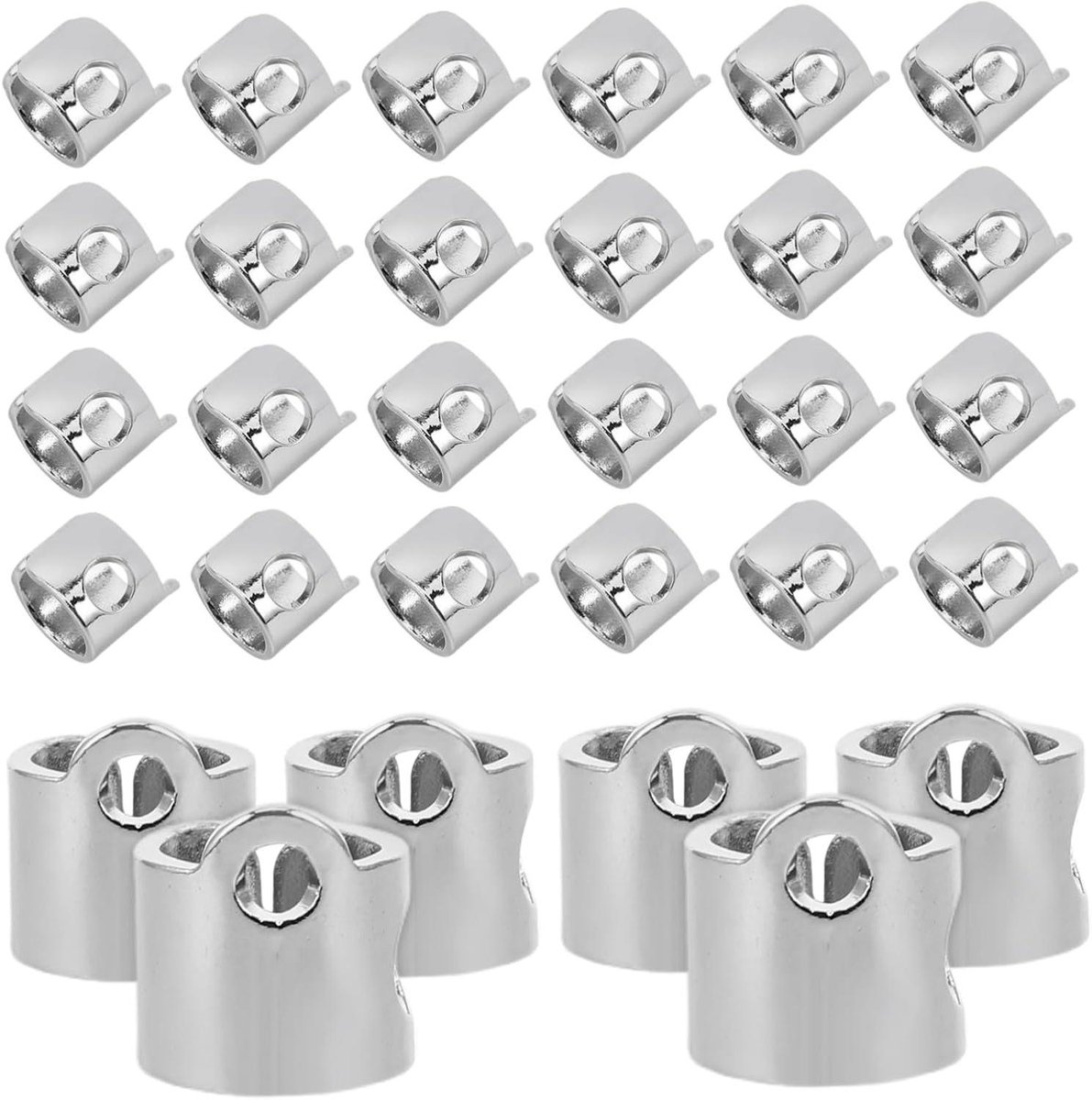 Naaldstang Draadgeleiders - Naaimachine Onderdelen - Soepel Naaien - Slijtvast Metaal - 30 Stuks - Zilver
