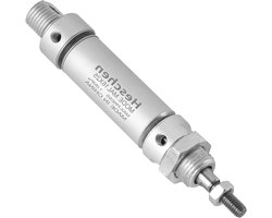 Luchtcilinder - Pneumatische Cilinder - Industriële Automatisering - Dubbelwerkend - 16mm Boring 25mm Slag - Zilver