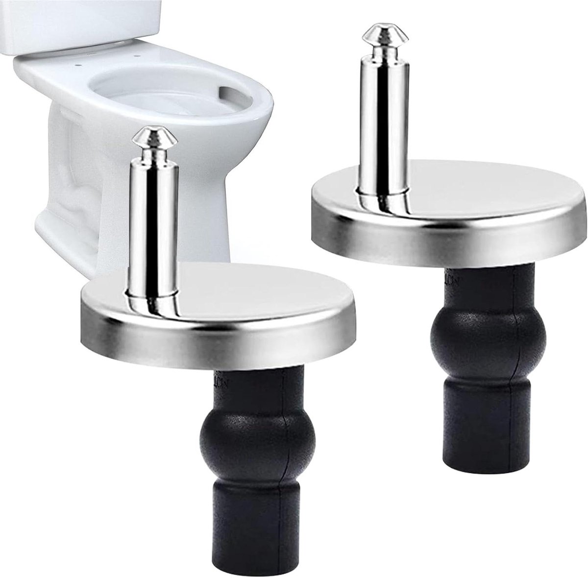 Toiletbril bevestigingen - Scharnier reparatie - Badkamer reparatie - Roestvrij staal - 2 stuks - Zilver