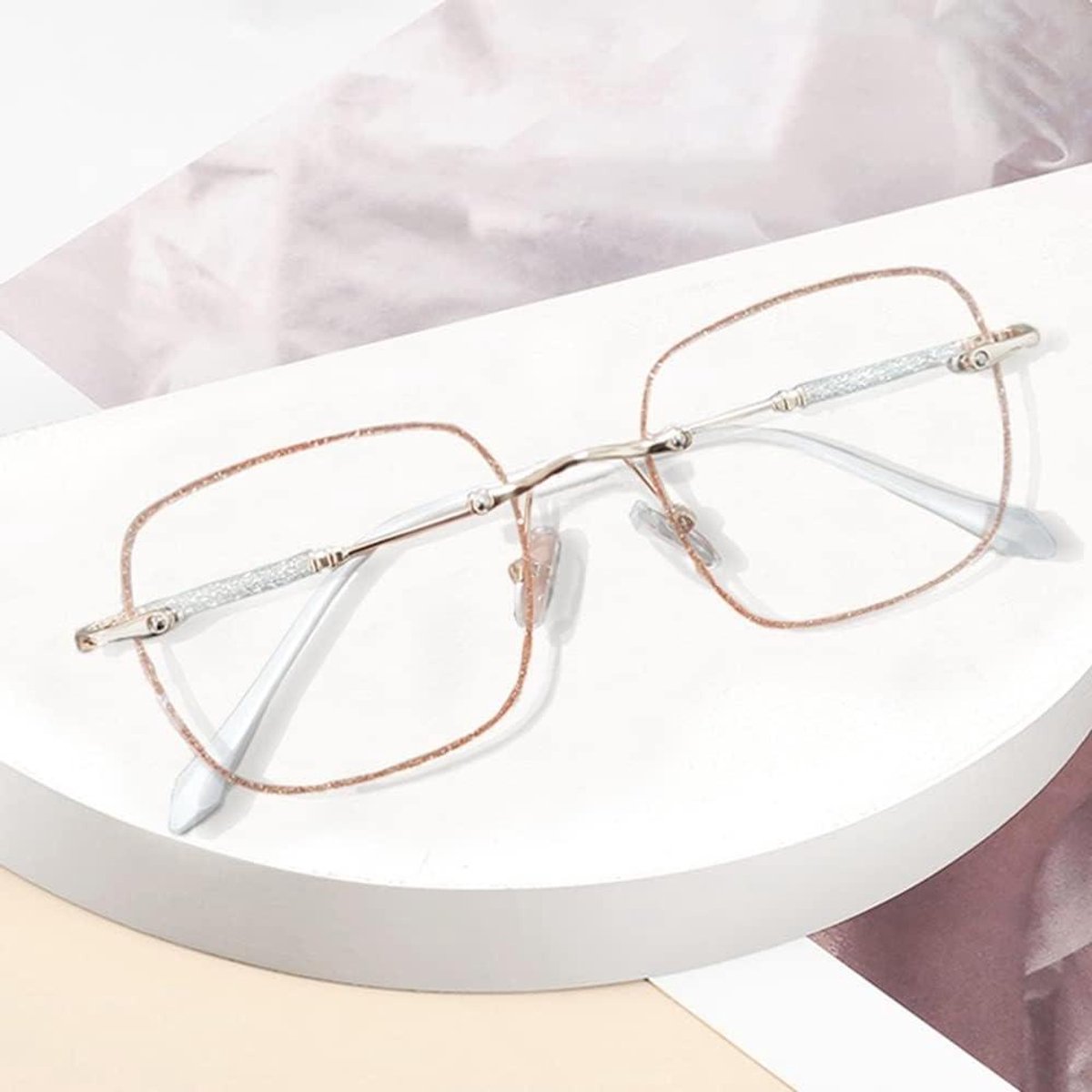 Leesbril - Vision bril - Comfortabel lezen - Randloos metalen frame - 1.5X - OneColor