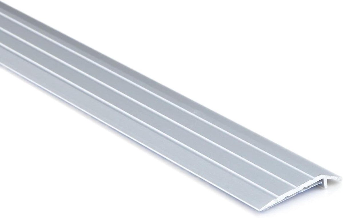 Compensatieprofiel Bodemrail - Aanpassingsprofiel Vloer - Vloeren Afwerken - Zelfklevend Aluminium - 5mm Hoogte - Zilver