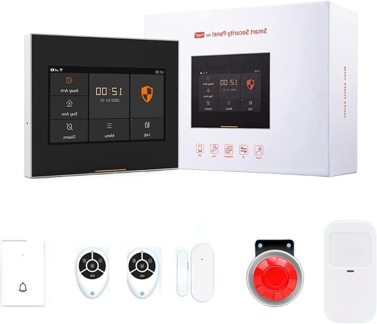 Draadloos Huisalarm - Smart Home Security - Veiligheid Thuis - Vroege Waarschuwingsmeldingen - 43-inch Touchscreen - Set A