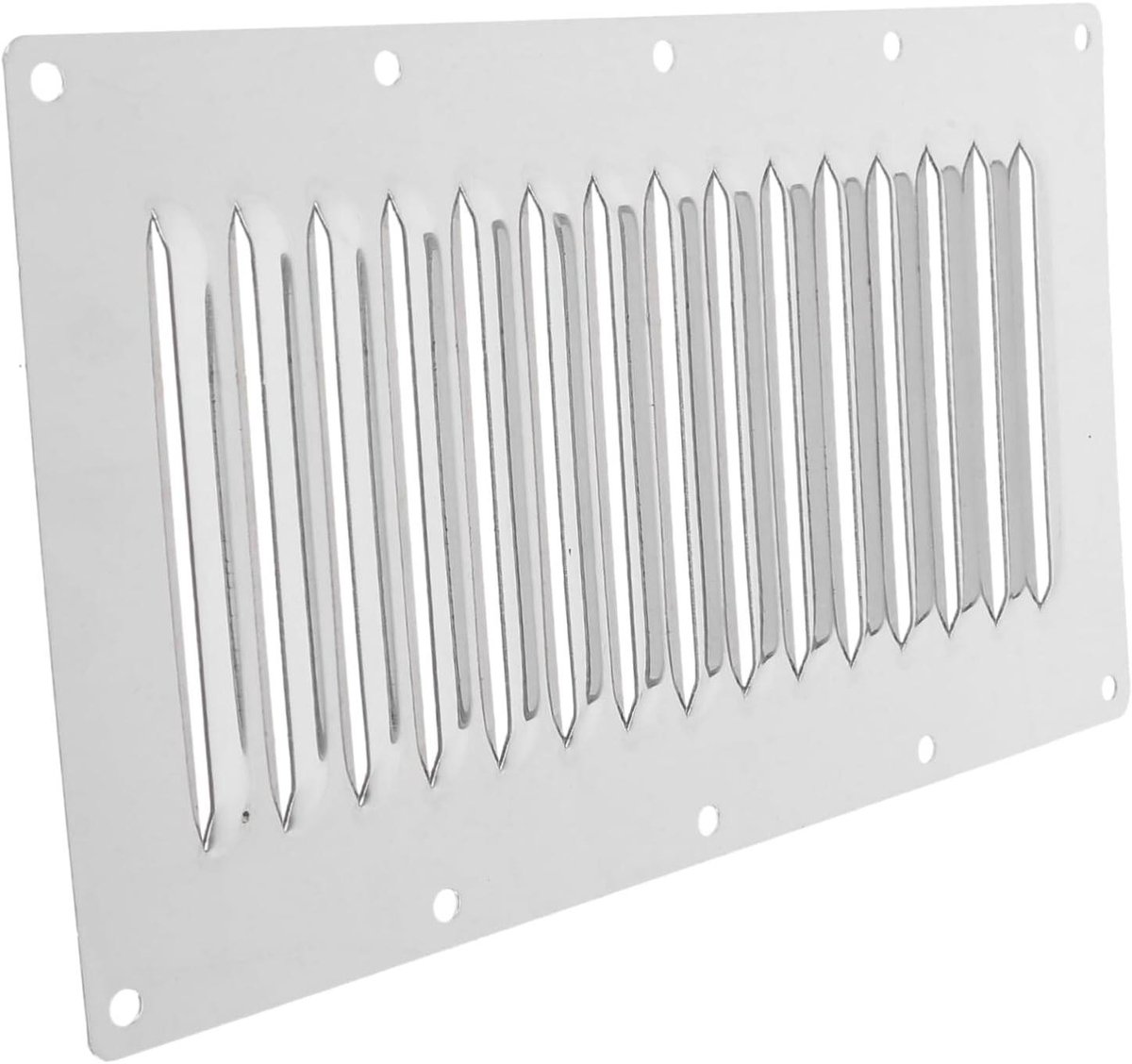 Ventilatierooster - Afdekking Uitlaat - Luchtcirculatie Verbeteren - Winddicht Ontwerp - 23 x 13 cm - Zilver