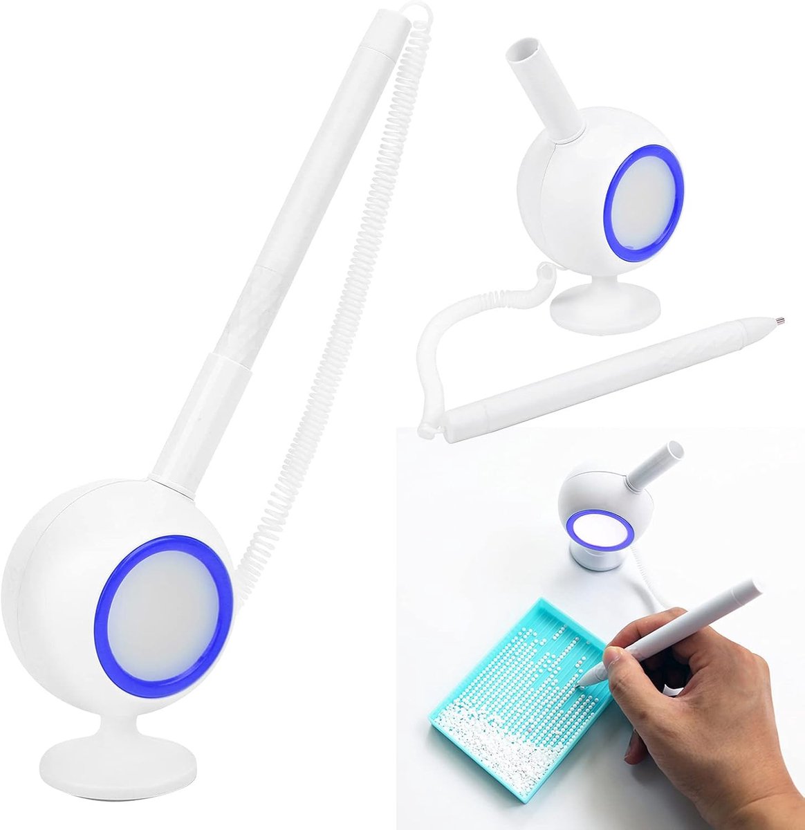 Verlichte Diamant Pen - Schilderpen Accessoire - Diamant Schilderen - Ingebouwde Batterij - Klein Formaat - Blauw