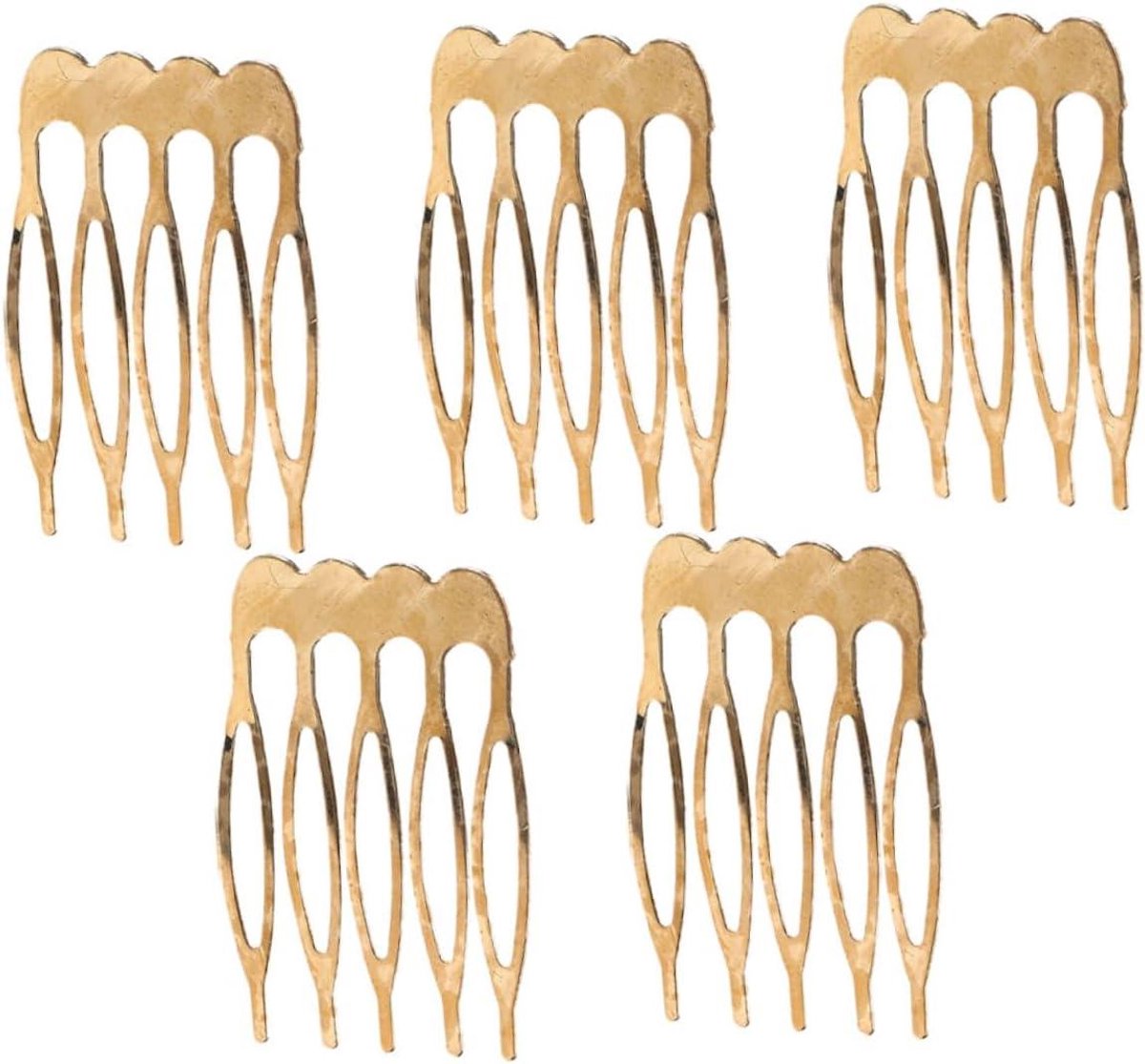 Haaraccessoires Set - Metalen Kammen - Haar Styling - DIY Creativiteit - 5 Stuks - Goud