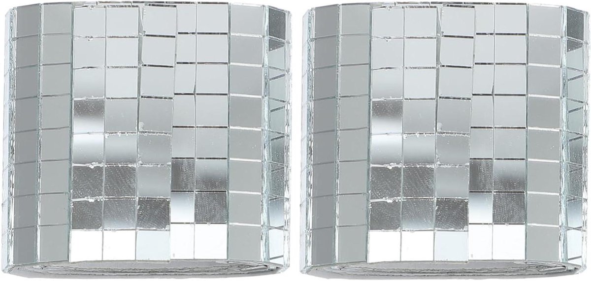 Mozaïek Muurstickers - Spiegel Tegels - Decoreren Huis - Zelfklevend Glas - 30x4CM - Zilve