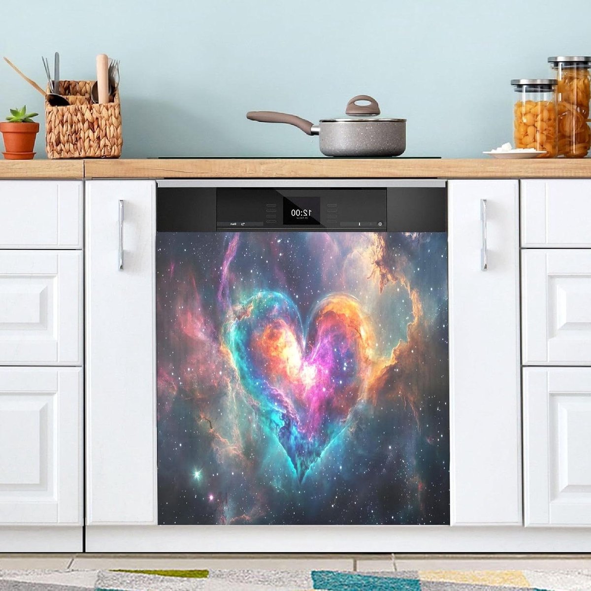 Vaatwasmachinehoezen - Koelkastmagneten - Keuken Decoratie - Universele Compatibiliteit - 23x26 inch - Kleurrijke nevel