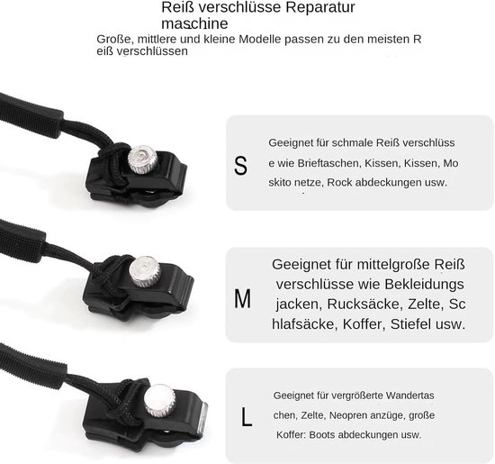 Rits reparatiekit - Rits vervanger - Bagage reparatie - Universele pasvorm - 10 stuks - Metaal van Merkloos — afbeelding 5