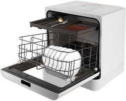 Compacte Vaatwasser - Tafelmodel Apparaat - Keuken Gemak - Twee Watertoevoer Opties - 43 x 39 x 46 cm - Wit