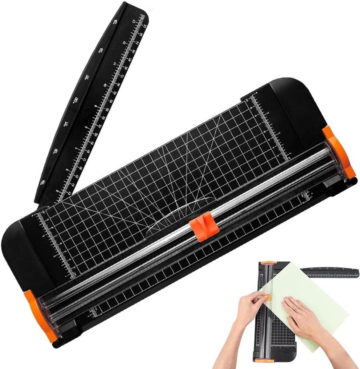 Papier Snijder - Papier Trimmer - Precies Snijden - Veiligheidsbeschermer - A4 formaat - Zwart