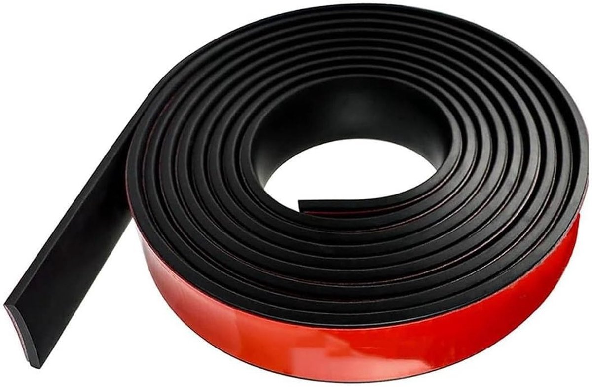 Zelfklevende Rubber Strips 25mm x 1.5mm x 300cm voor DIY Toepassingen, Antislip Vloerbedekking en Isolatie