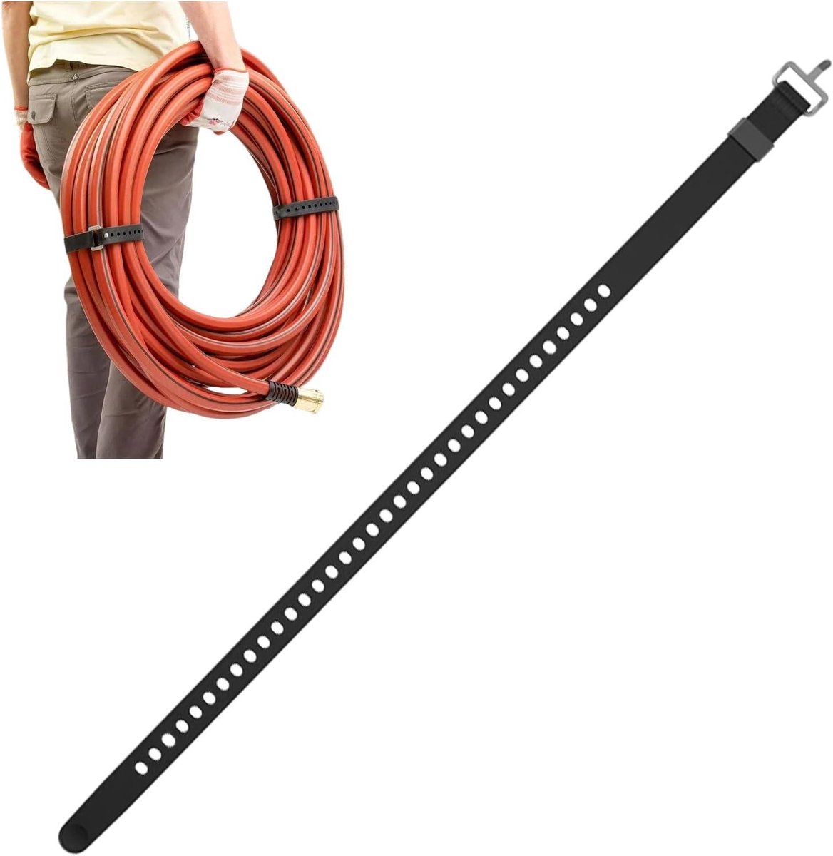 Spanbanden - Zelfborgende riemen - Lading vastzetten - Hoge draagkracht - 30-70 cm lengte - Zwart