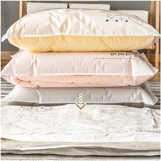 Vacuüm opbergtas - Compressiezak kleding - Ruimte besparen - Tot 80% volume reductie - 50 x 70 cm - Groen — afbeelding 2