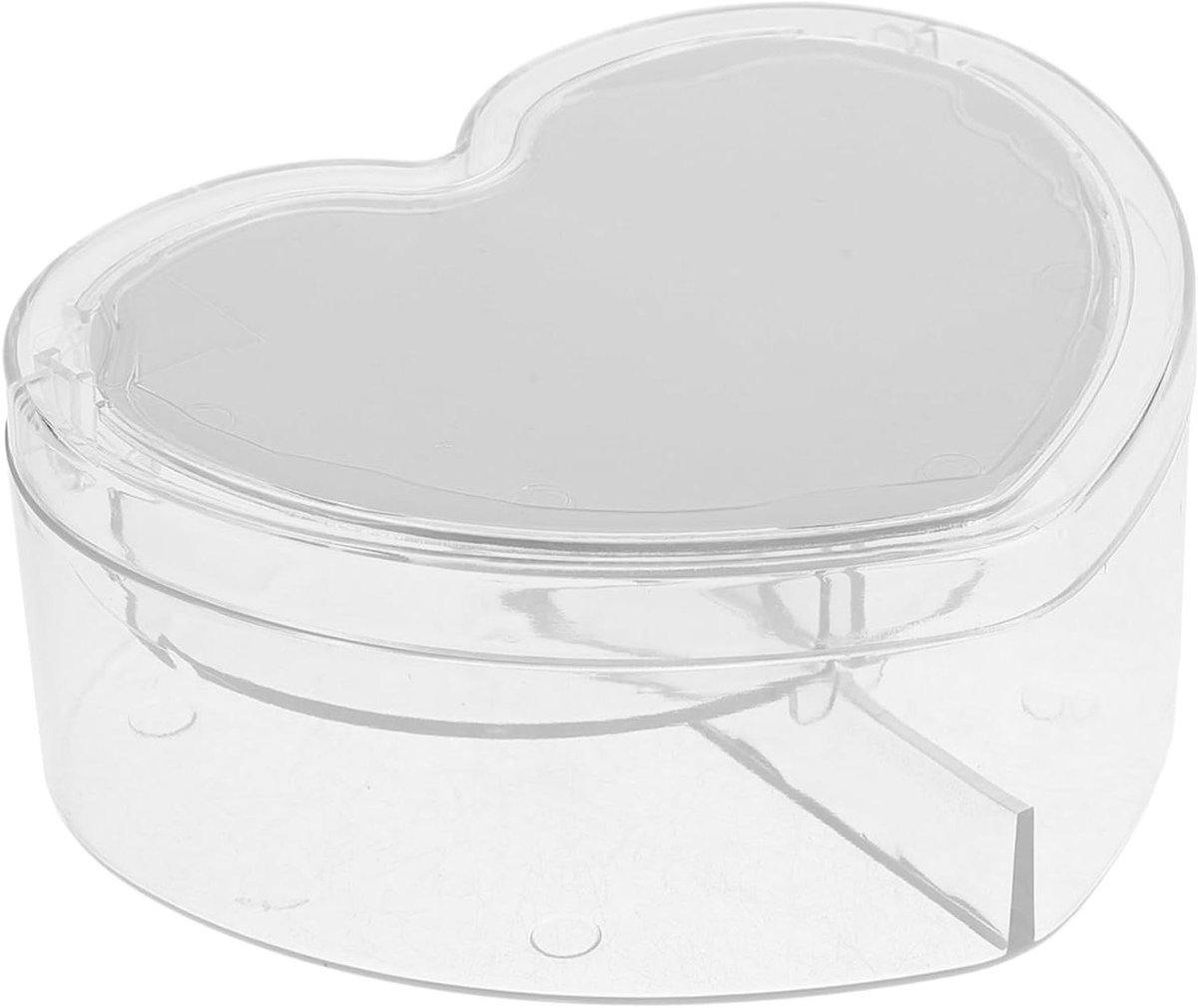 Opbergdoos Sieraden - Kinderen Organizer - Spulletjes Sorteren - Hartvormig Transparant - 13.5x12x5.5cm - Zoals getoond