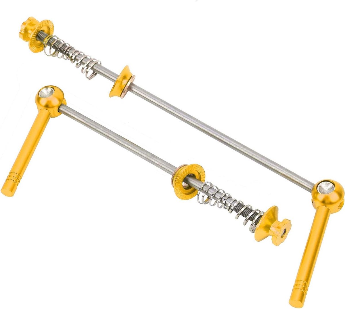 Fiets Spieshendel - Wiel Bevestiging - Mountainbike Onderhoud - Titanium Legering - 105mm Voor 145mm Achter - Goud