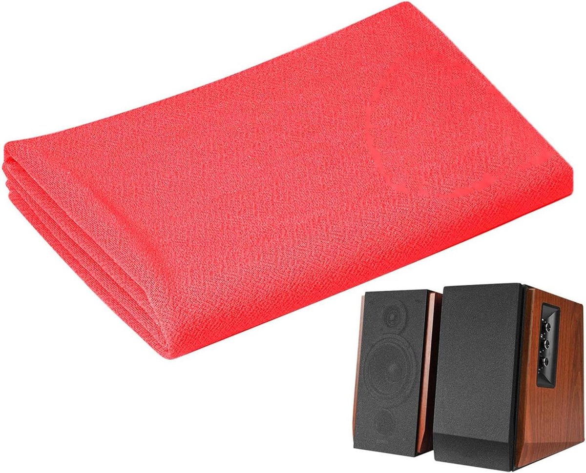 Luidsprekerdoek - Stereo Stof - Apparatuur Beschermen - Elastisch Stretchontwerp - 1.6 x 0.5 Meter - Zwart