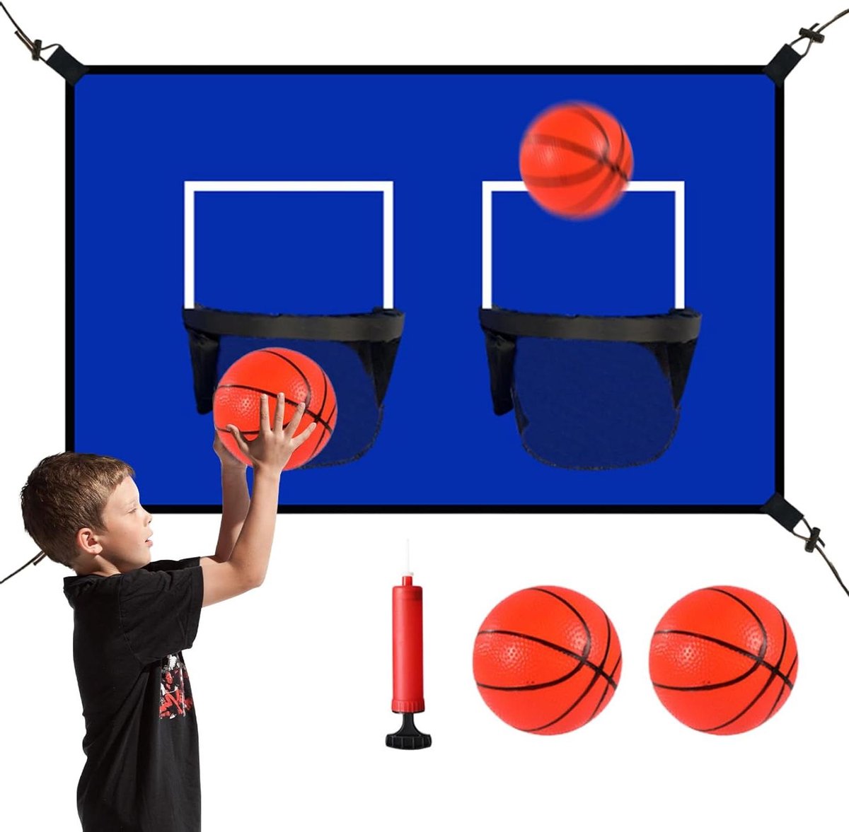 Trampoline Basketbalring - Basketbaldoel - Buiten Spelen - Waterdichte Netbevestiging - 80x65cm - Niet gespecificeerd