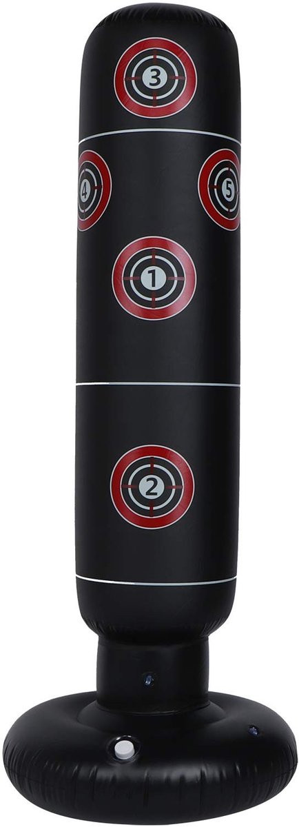 Allecto - Punching Bag - Kickboxing Training Bag - Sterk en duurzaam - 160cm - Geschikt voor volwassenen en kinderen - Ideaal voor thuisgebruik - V...