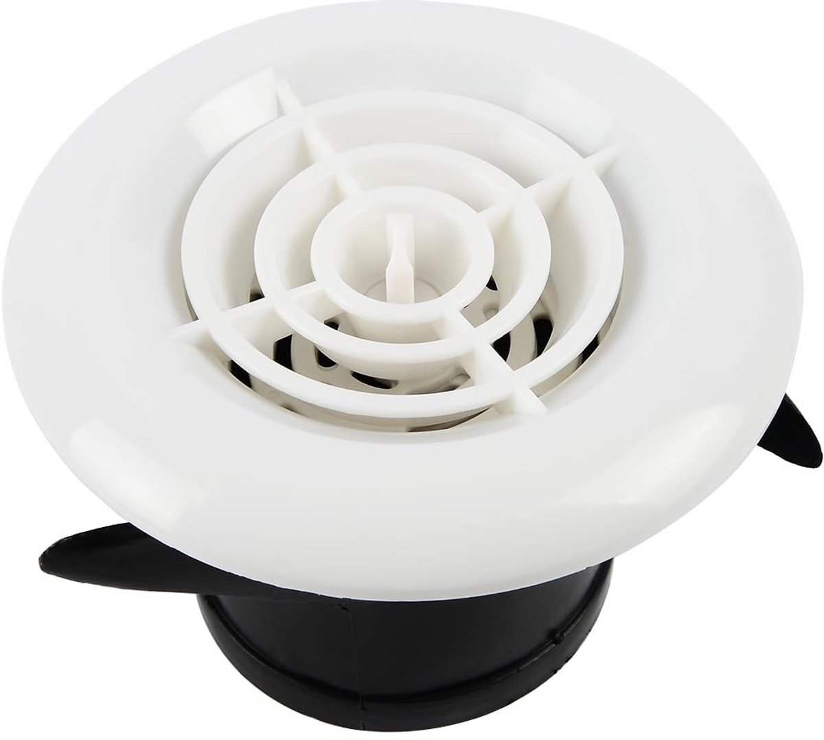 SagaSave Mini ABS Ventilatie Rooster 100mm - Witte Rond Wandopening voor Binnen en Buiten