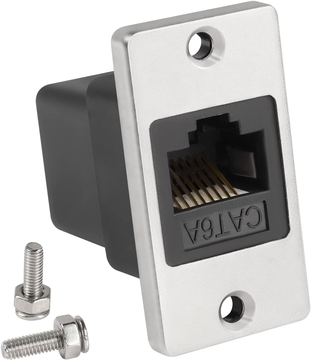 QIANRENON RJ45 Netwerkadapter Cat6A 8P8C Vrouwelijk voor Paneelmontage