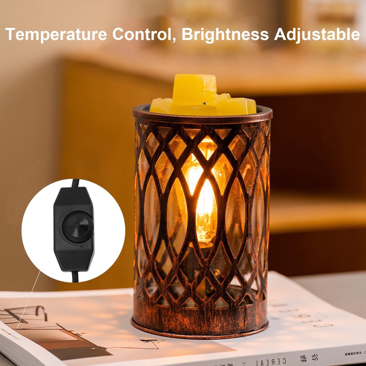 Wax Melt Lamp - Elektrische Wax Melt Warmer met Mesh Design voor Sfeervolle Geuren