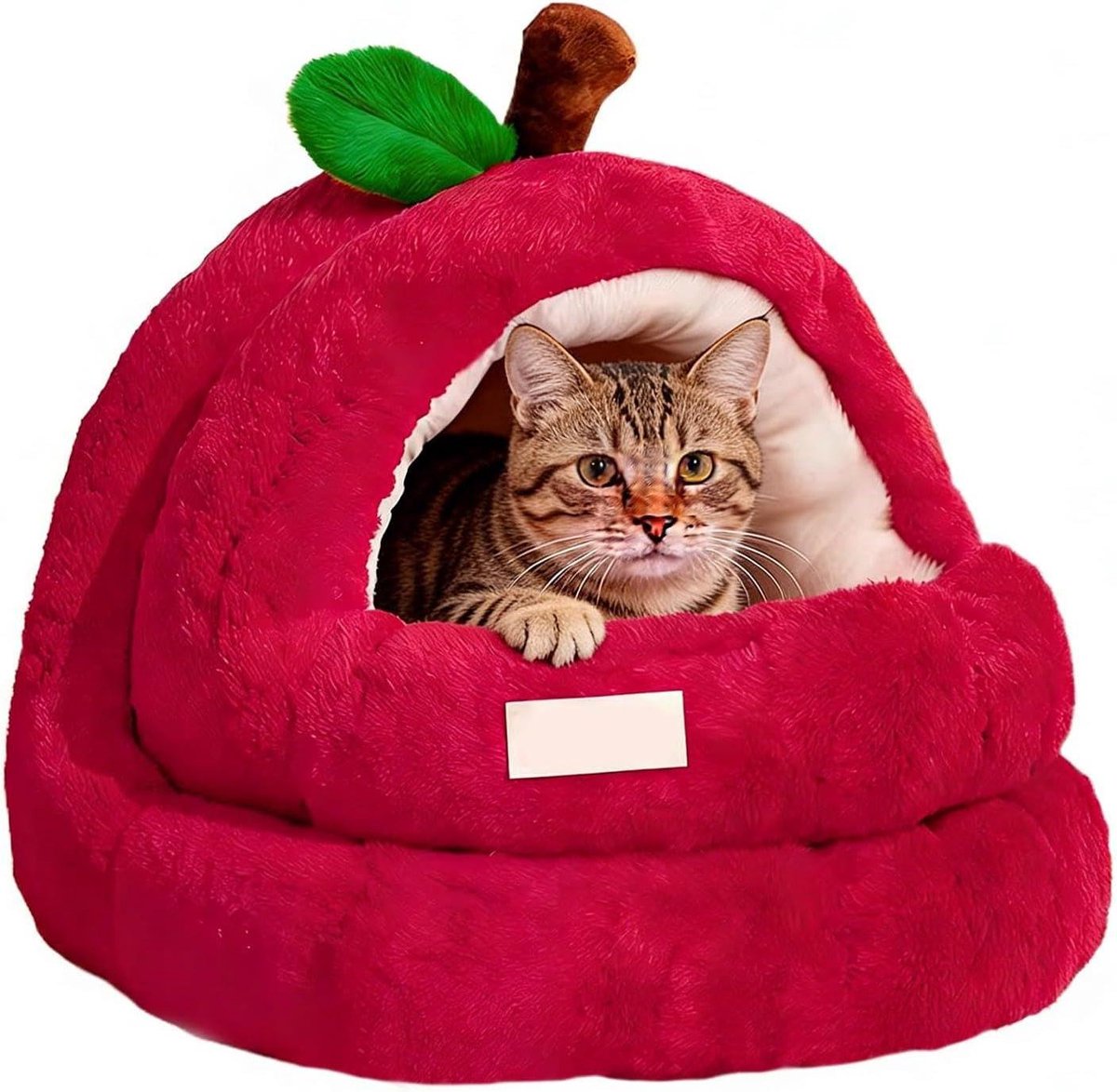 Kattenhuis Tent - Huisdierbed Grot - Rusten Huisdieren - Halfgesloten Ontwerp - 39 x 37 x 35 cm - Grijs