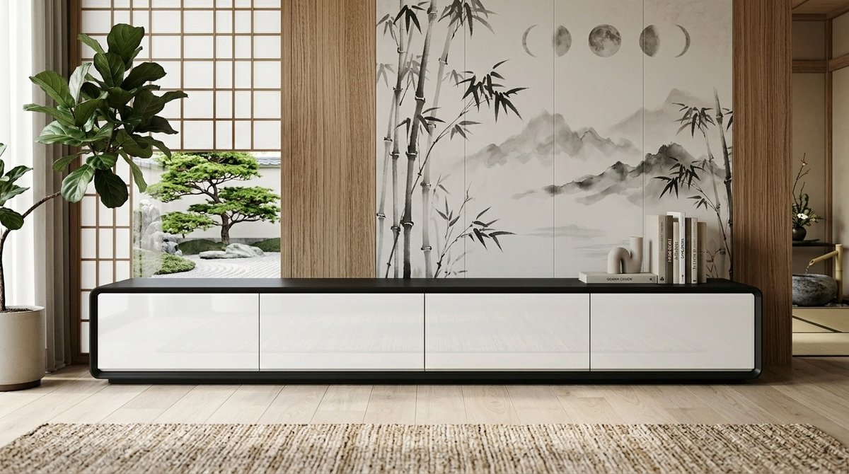 Modern Zwevend TV-Meubel met 2 Lades en Kabelmanagement – 160 x 24 x 24 cm – Minimalistische Wand TV Kast voor Woonkamer & Slaapkamer