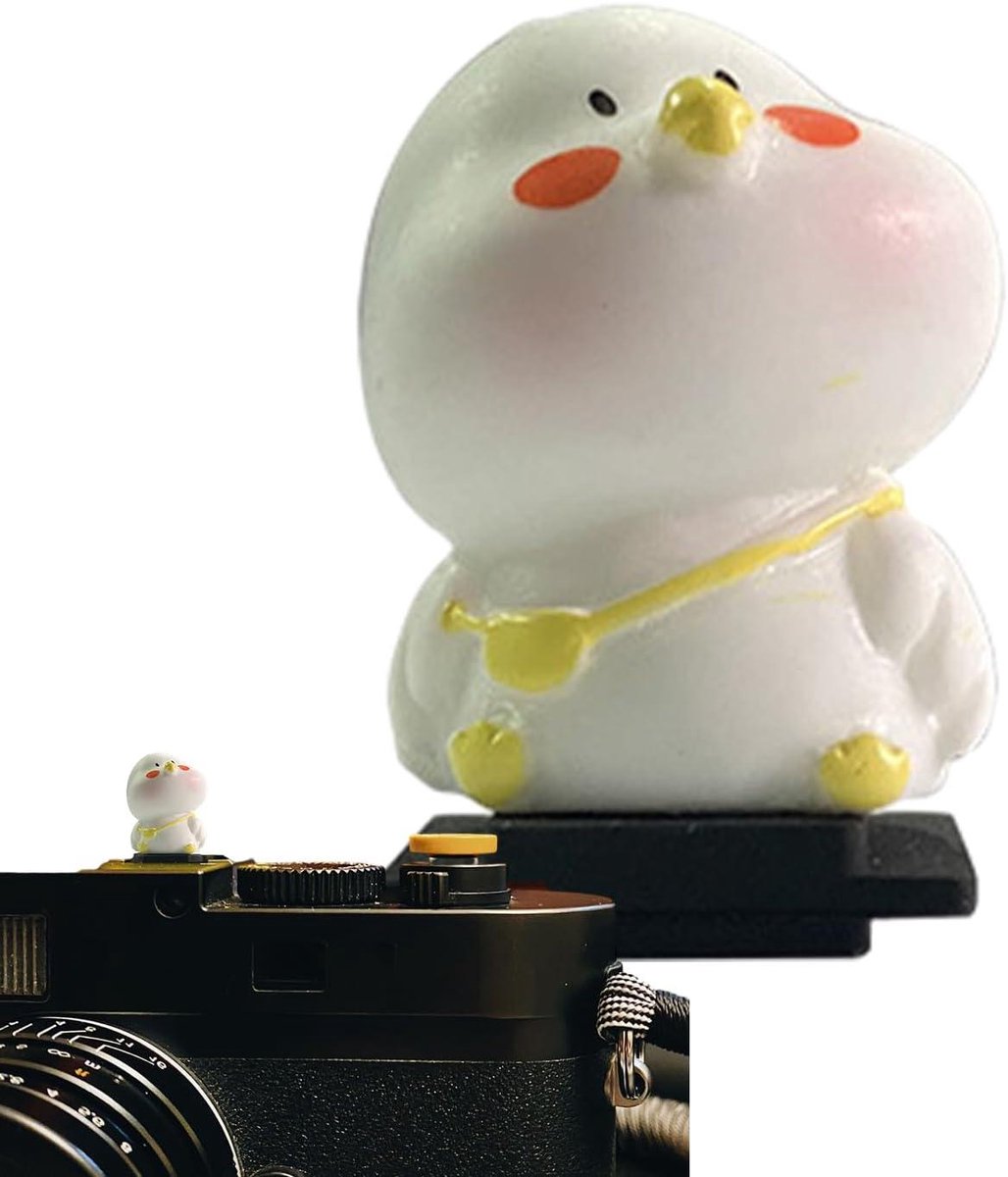 Camera Accessoire - Hotshoe Cover - Camera Bescherming - Uniek Cartoon Design - 2.5x4x2cm - Wit Kipje