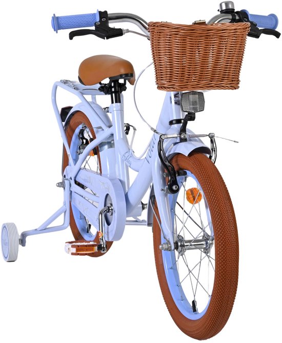 Volare Ashley Kinderfiets - Meisjes - 16 inch - Pastel Blauw- Twee Handremmen van Volare — afbeelding 5