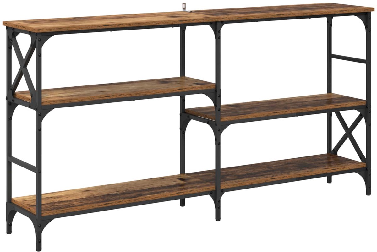 vidaXL Wandtafel - Oudhout - 150 - x - 29 - x - 76,5 - cm - Bewerkt - hout