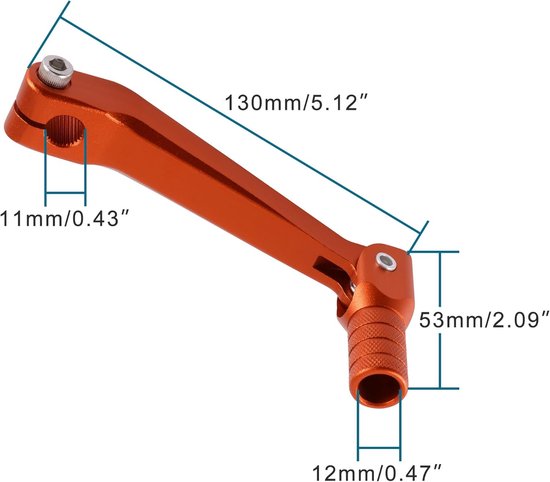 Schakelhendel Motor - Versnellingspook Vouwbaar - Offroad Rijden - Antislip Grip - 173 cm - Oranje — afbeelding 2