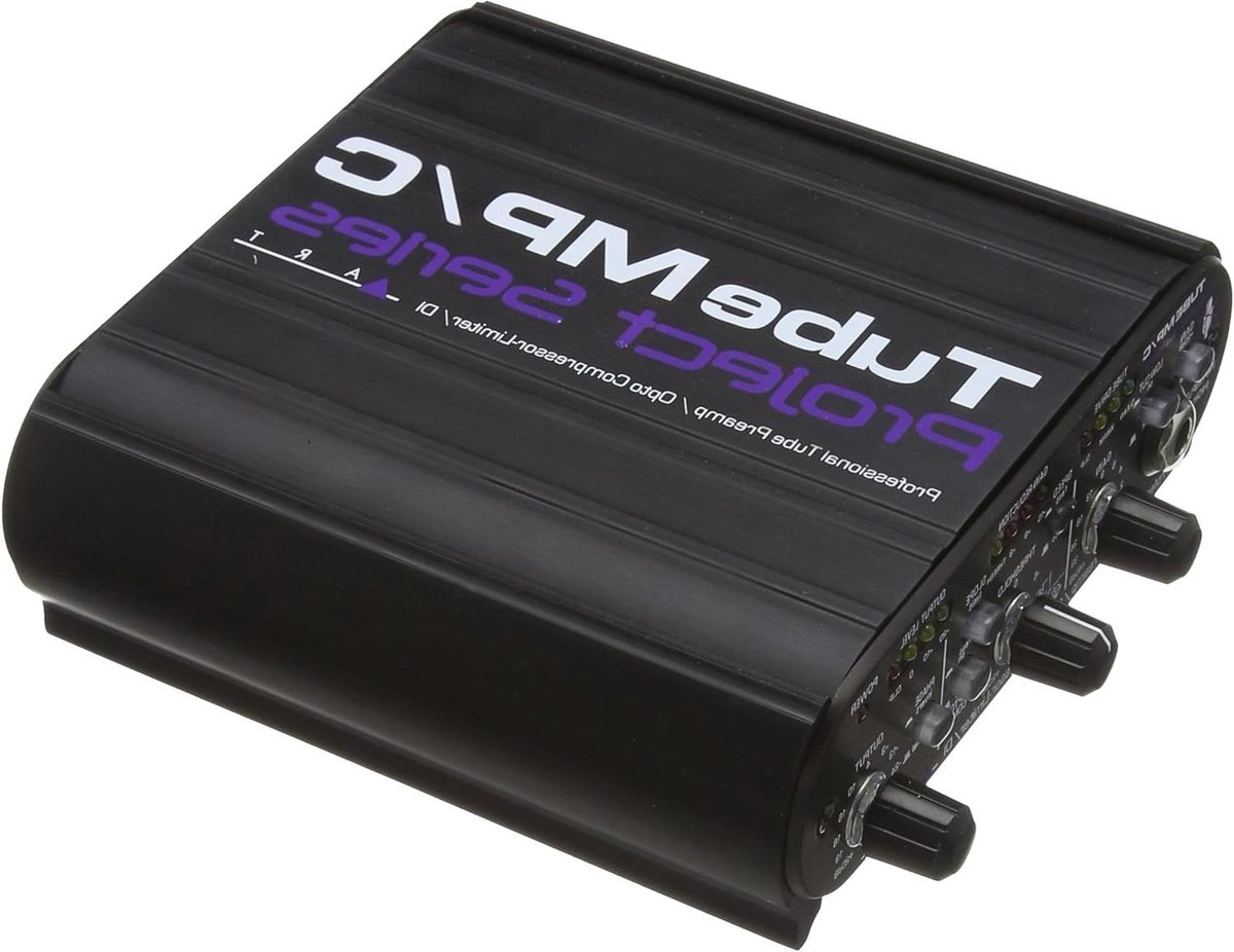 Buis Voorversterker - Compressor Limiter - Audio Opnames - Hybride Ontwerp - 27 x 17 x 7 cm - Zwart