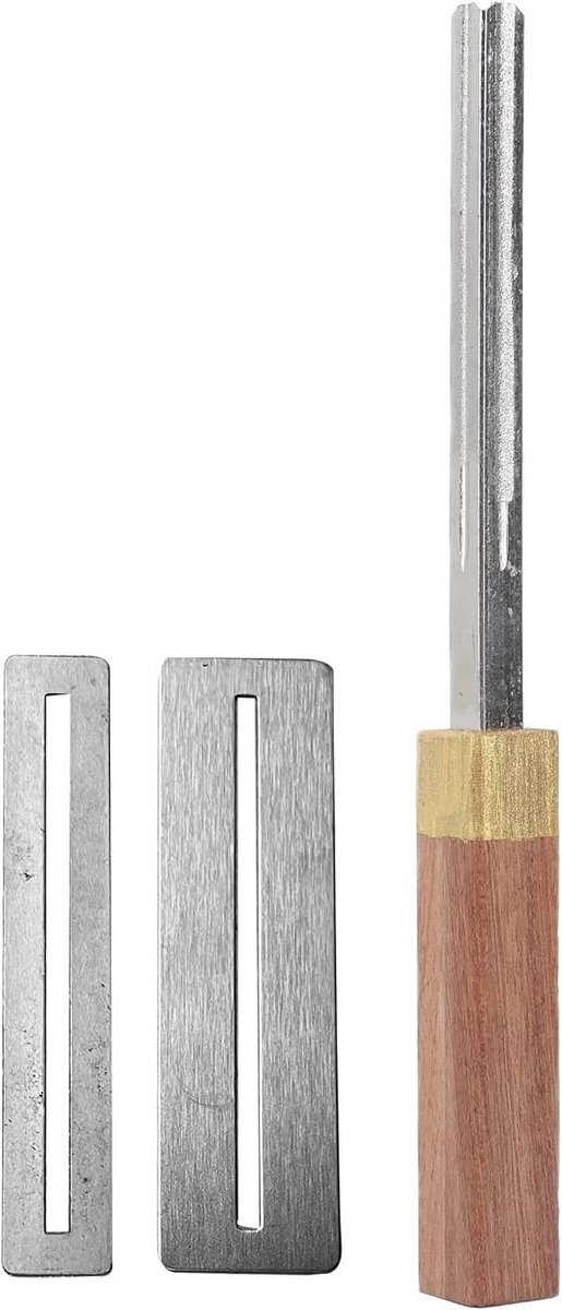 Gitaar Frets Vijl - Crowning Polijstvijl - Instrument Onderhoud - Vier Gauge Slots - 1-4 mm - Zilver