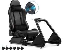 Norvia Professionele Race Simulator - Gaming Cockpit - Playseat - Racing Seat - Verstelbaar - Geschikt Voor Verschillende Merken