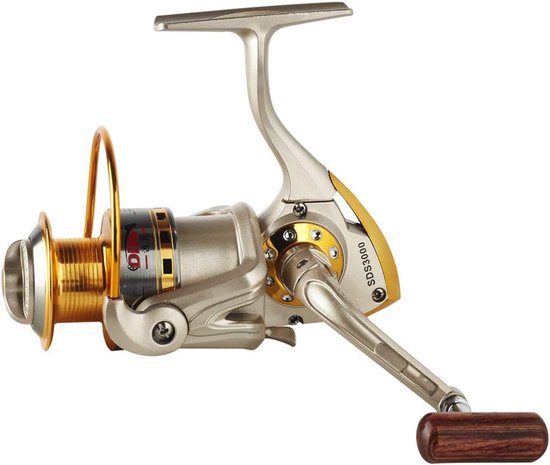 Vismolen - Spinning Reel - Vissen - 10 Kogellagers - Serie 1000-6000 - Goud — afbeelding 5