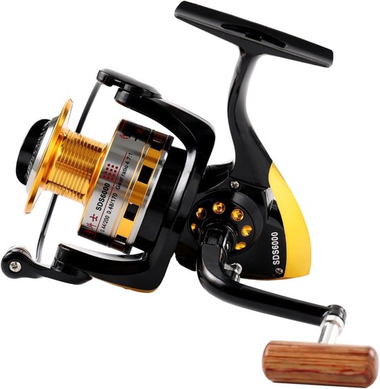 Vismolen - Spinning Reel - Vissen - 10 Kogellagers - Serie 1000-6000 - Goud — afbeelding 2