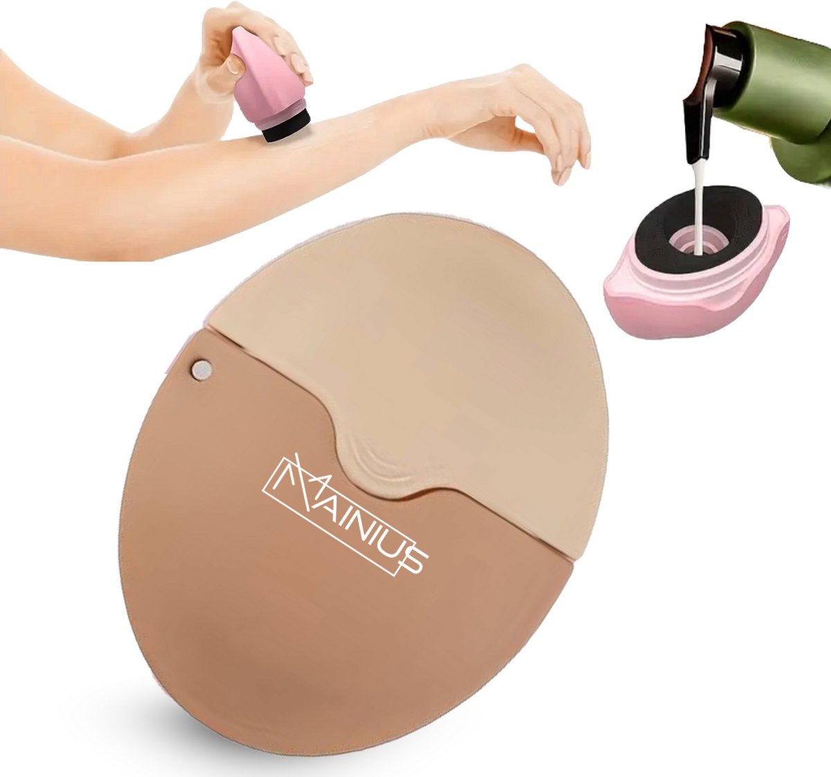 SUNBUDDY - Zonnebrand Applicator | Handsfree Zonnebrandcrème Kwast | Hervulbaar | Voor Kinderen & Volwassenen | Zomer Must-Have | Vakantie Reis Accessoire | Anti-Plak & Hygiënisch