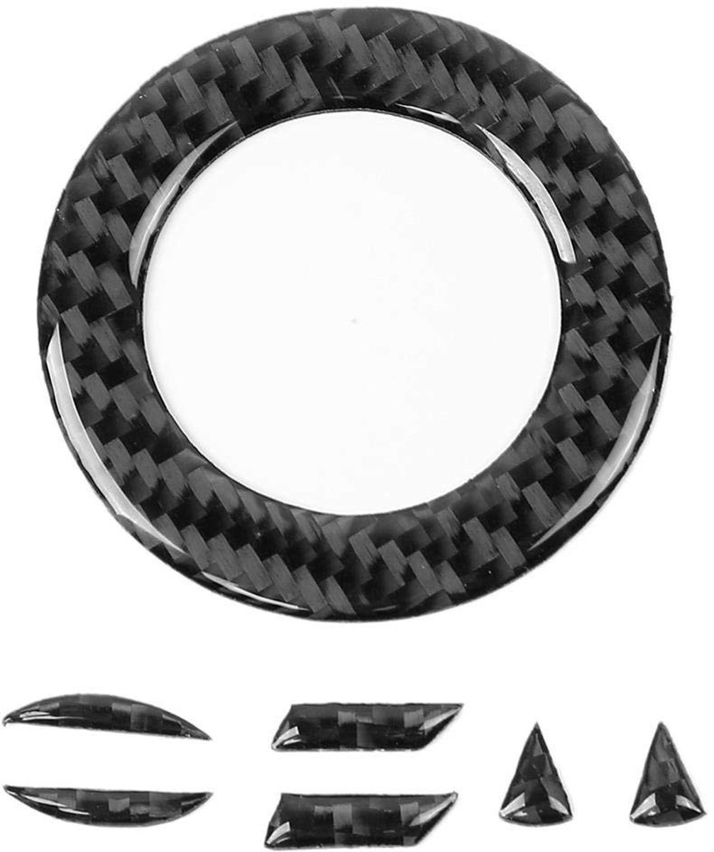 Allecto - Yctze 7-delige Carbon Fiber Stuurwiel Embleem Sticker - Auto Decoratie Accessoire