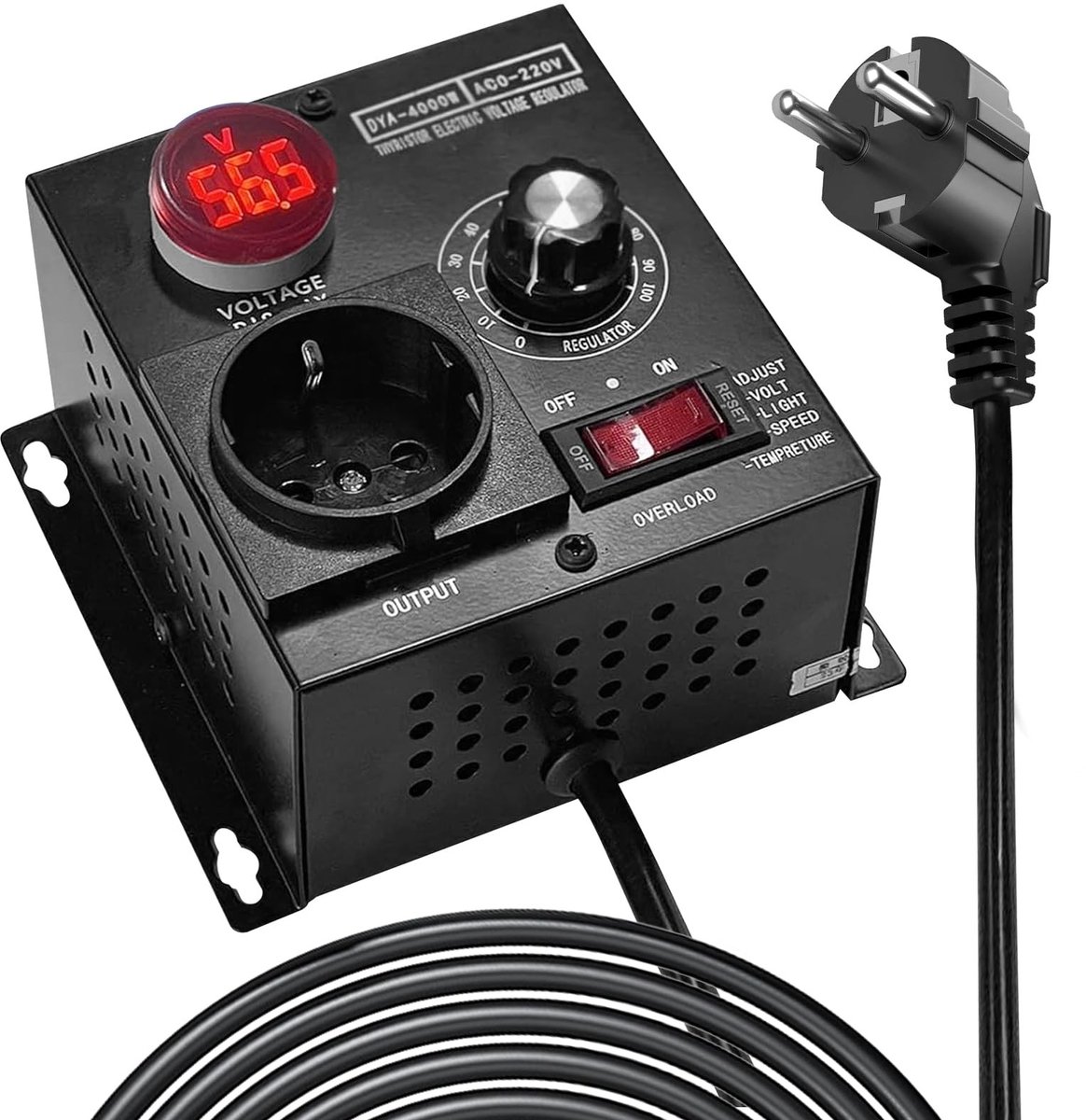 Speed Regulator AC 220V - Motor en Temperatuur Controller tot 4000W