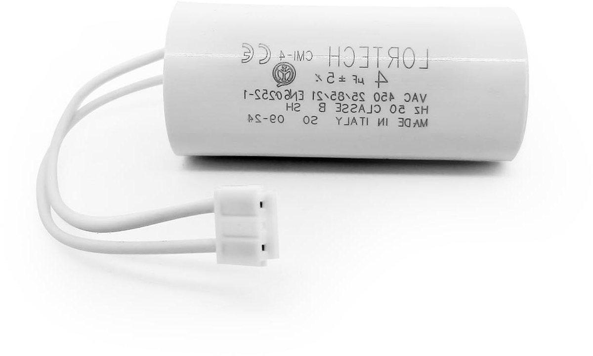 Condensator motor - Motor starter - Rolluik aandrijven - Klikmontage - 4 microfarad - Zwart