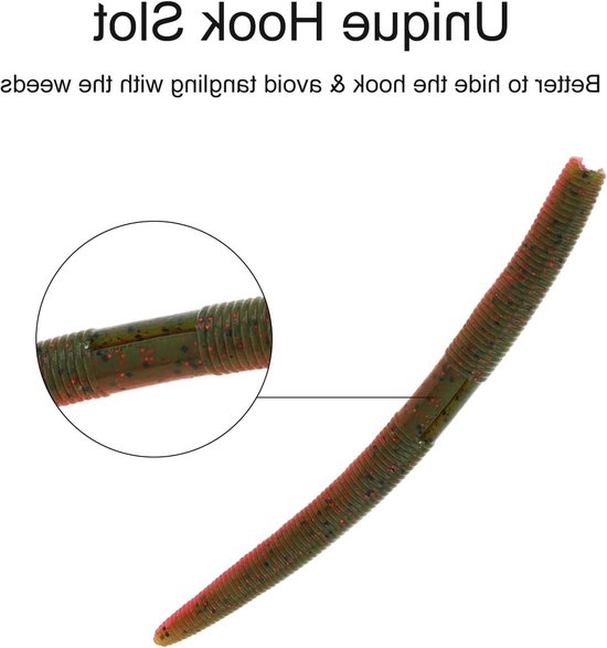 30 Stuks Zachte Plastic Aas Vissen Lure Set, Senko Wormen en Wacky Worm Rig Kit voor Baars, Forel en Snoek — afbeelding 3