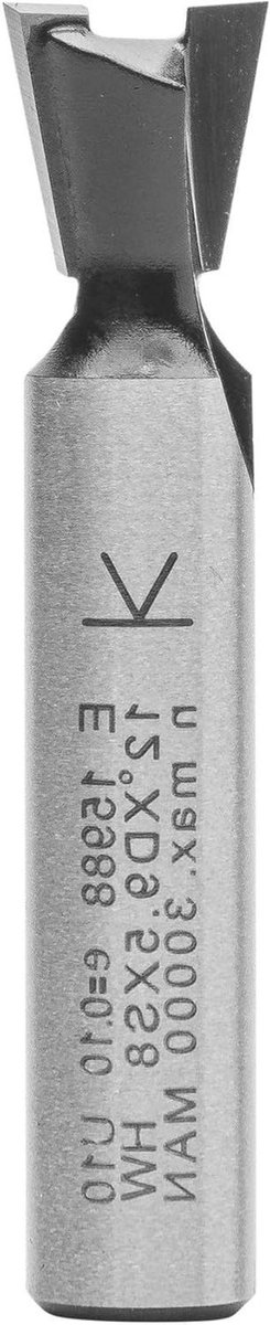 Zwaluwstaartfrees - Houtverbinding frees - Houtbewerking Maken - Hardmetalen Snijvlak - 95 mm D 12° - Metaalkleur