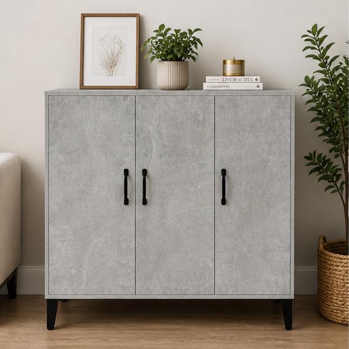 Kast - Eiken - 90x80x34 cm - Arqam