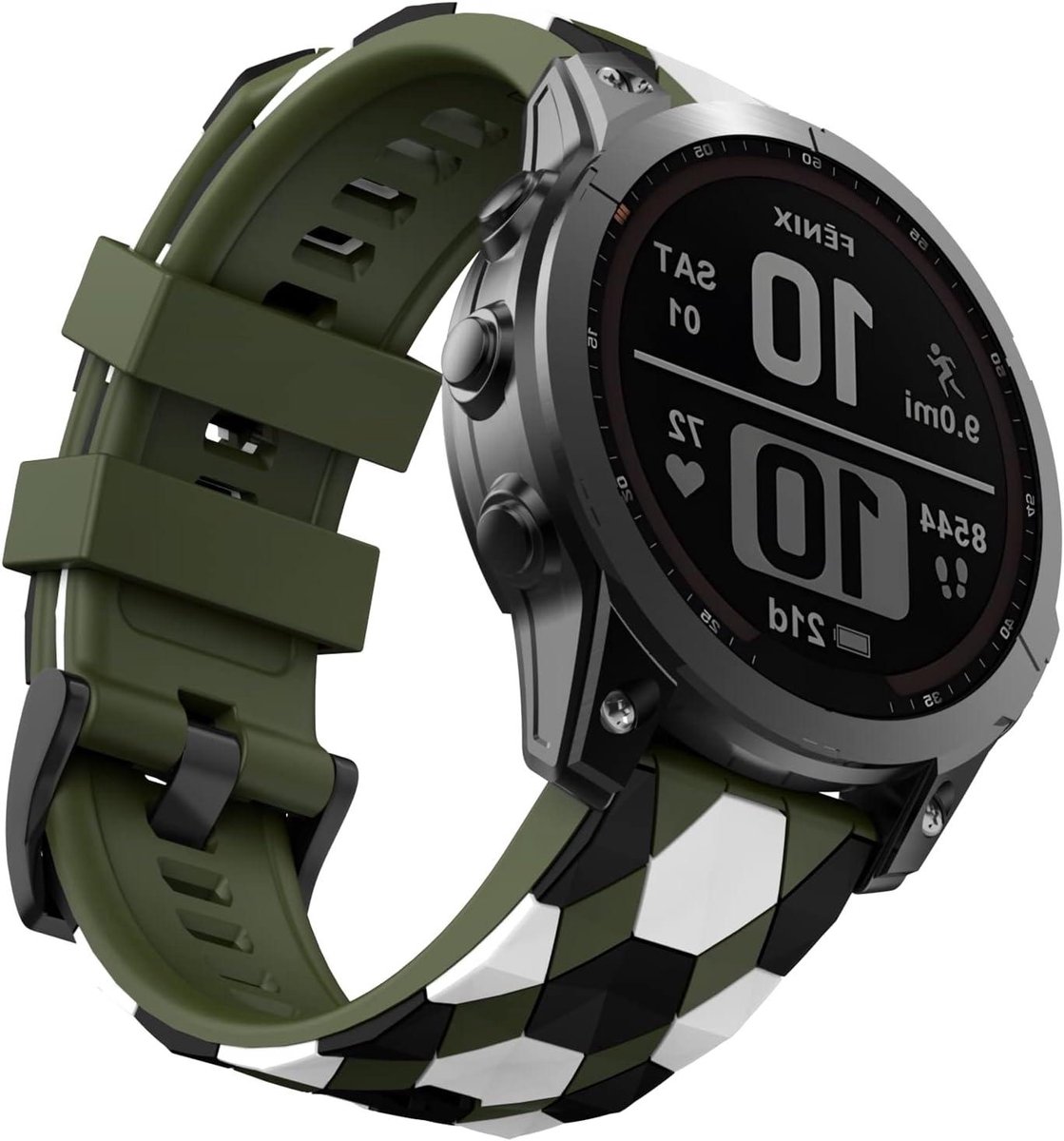 Horlogeband - Smartwatch band - Dagelijks gebruik - Quick Fit - 22 mm - Militair groen