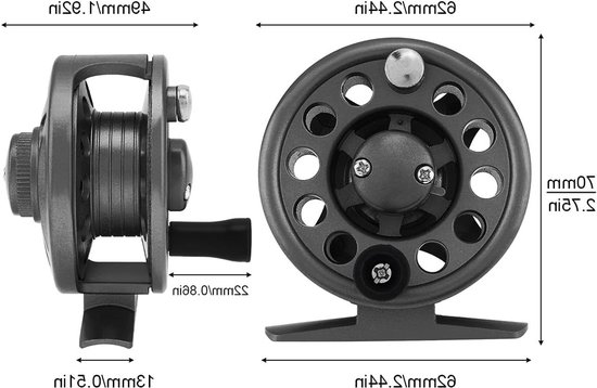 Krachtige en Lichtgewicht Vliegvisserij Molens voor Zoet- en Zoutwater, Perfect voor IJsvissen en Spinning — afbeelding 4