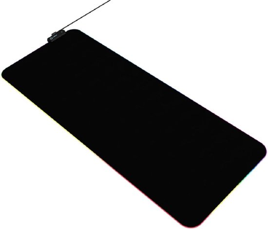 Muismat - Groot bureau pad - Comfortabel gamen - RGB verlichting - 90x36 cm - Zwart van Merkloos — afbeelding 3