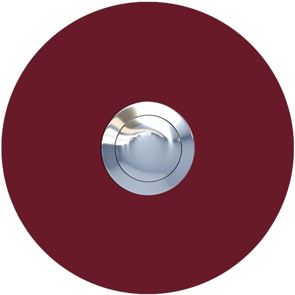 Deurbel Knop - Design Bel - Toegangscontrole - Roestvrij staal - 7 x 7 cm - Rood