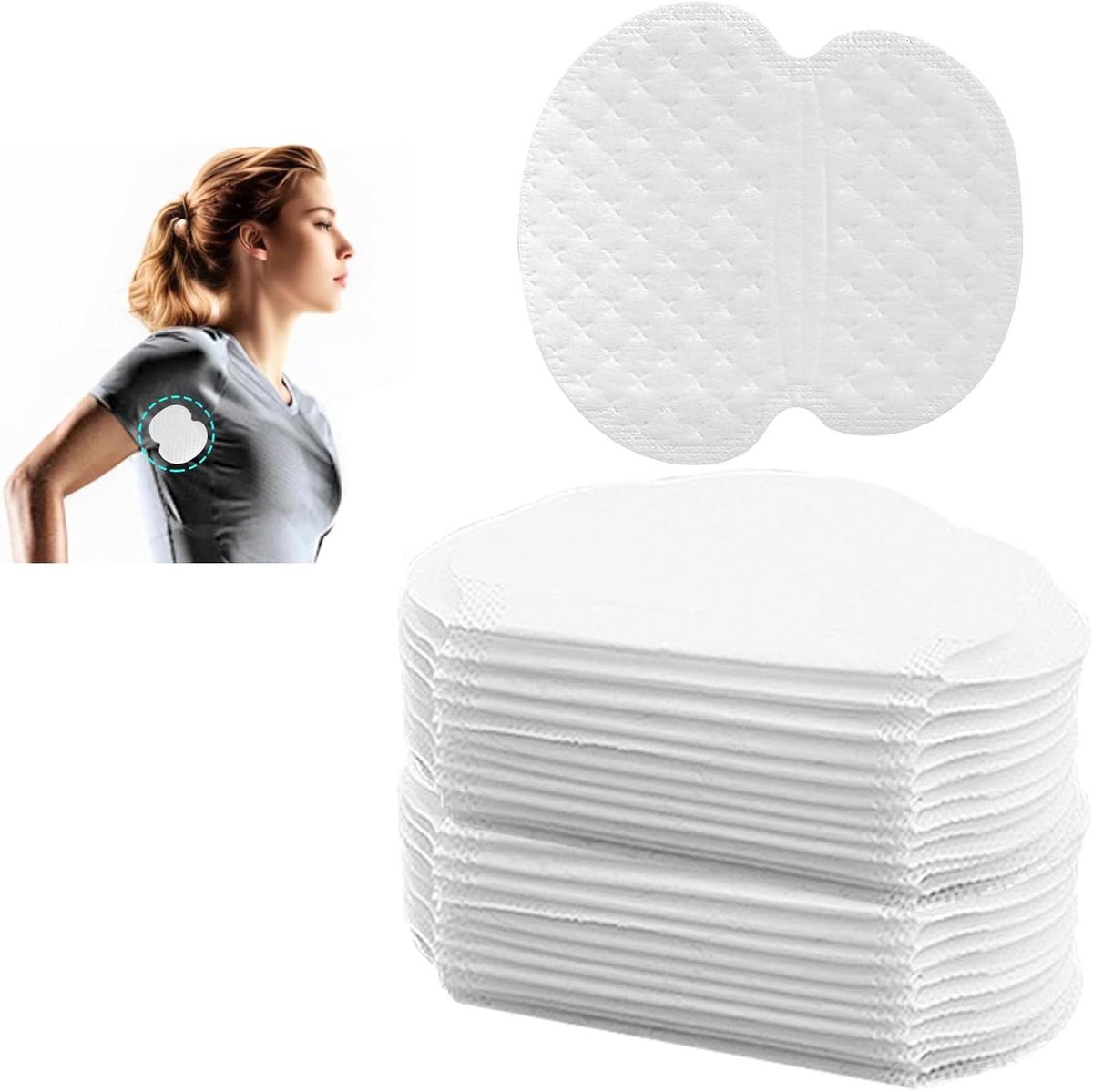 Oksel Zweetkussens - Anti Zweet Patches - Kleding Droog Houden - Ultradun En Onzichtbaar - 100 Stuks - Wit